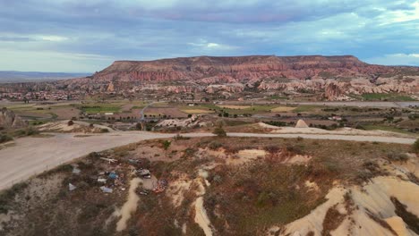 cappadocia stunning landscape, rocky formations in golden light, turkey