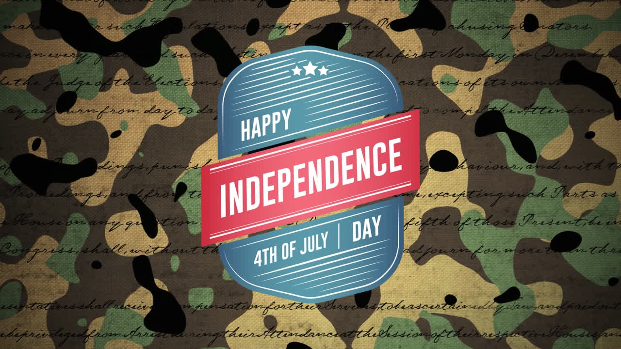 미국 헌법 문자 및 독립기념일 텍스트 위장 배경
