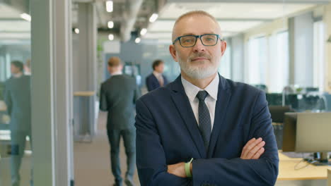 portrait of senior businessman in office