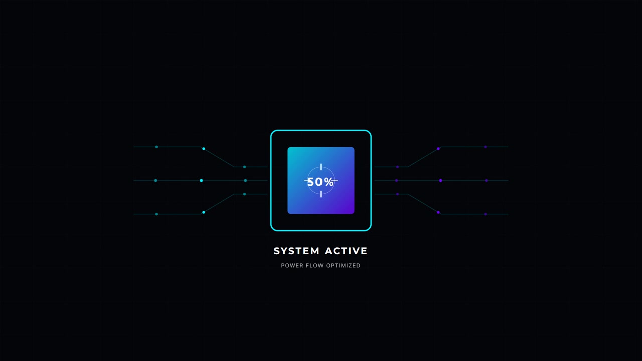 Digital System Loading Interface with Percentage Counter