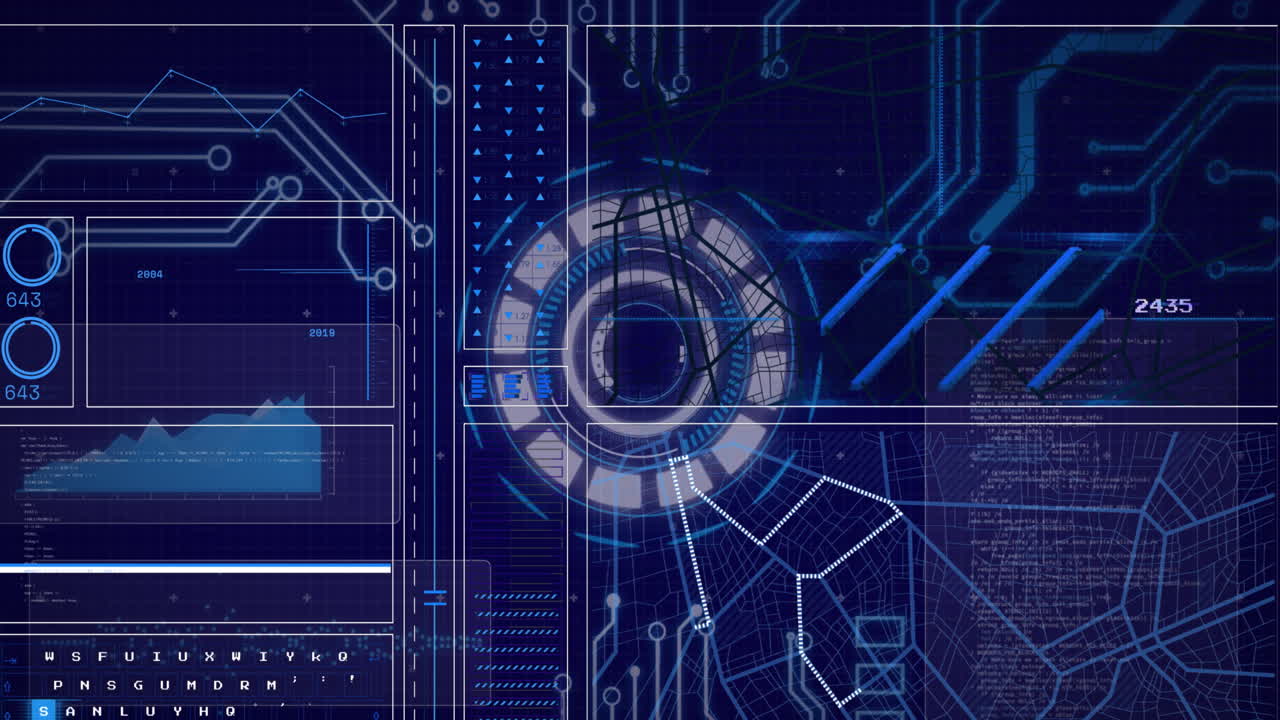 Animation of financial data processing over computer circuit board