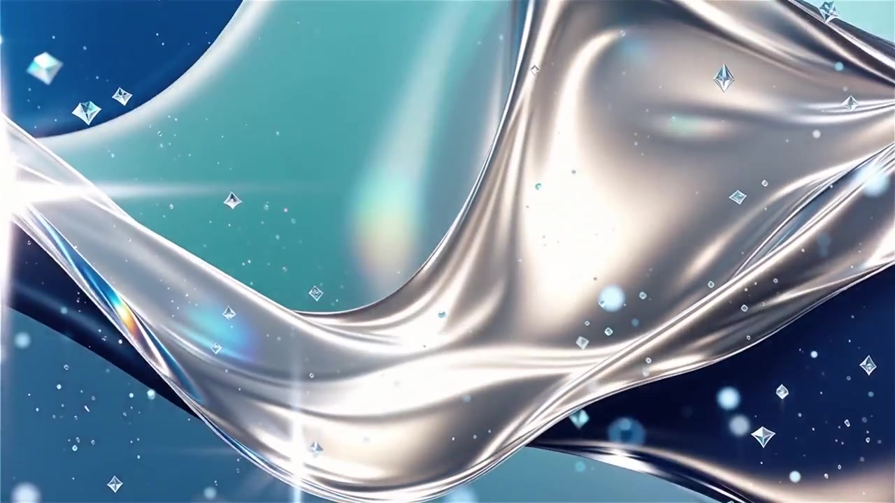 抽象的な光の波が流れる背景