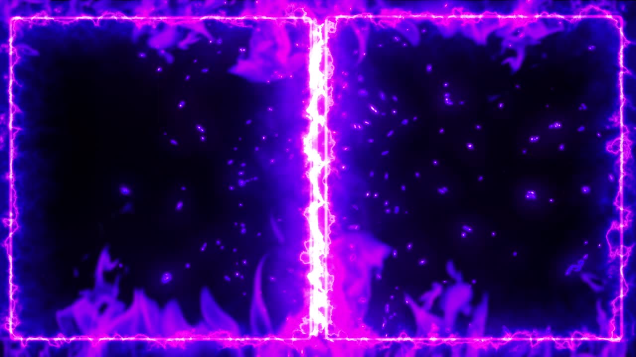 fuego púrpura contra la animación de bucle de fondo de la interfaz