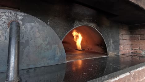 sequence of a furnace door being opened and closed