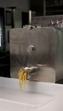 commercial pasta machine producing fresh pasta