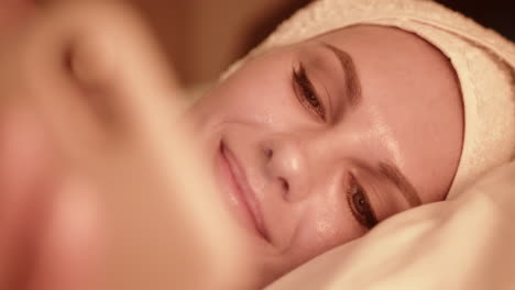 woman relaxing at a spa