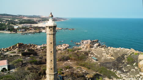 Stone-lighthouse-of-Ke-Ga-in-Vietnam,-Mui-Ne