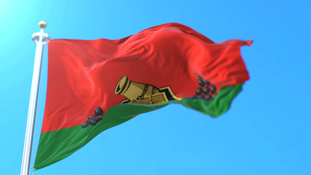 bandera de la ciudad rusa y el centro administrativo del oblast de bryansk, bryansk, rusia.