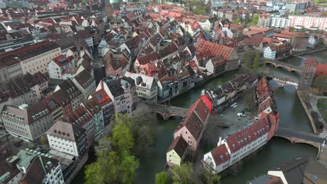 april 2024 - 4k aerial of nuremberg, bavaria, germany