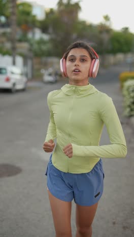 woman running outdoors