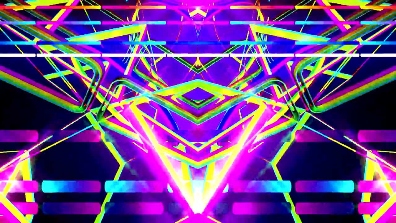 fondo de movimiento abstracto de caleidoscopio de bucle vj