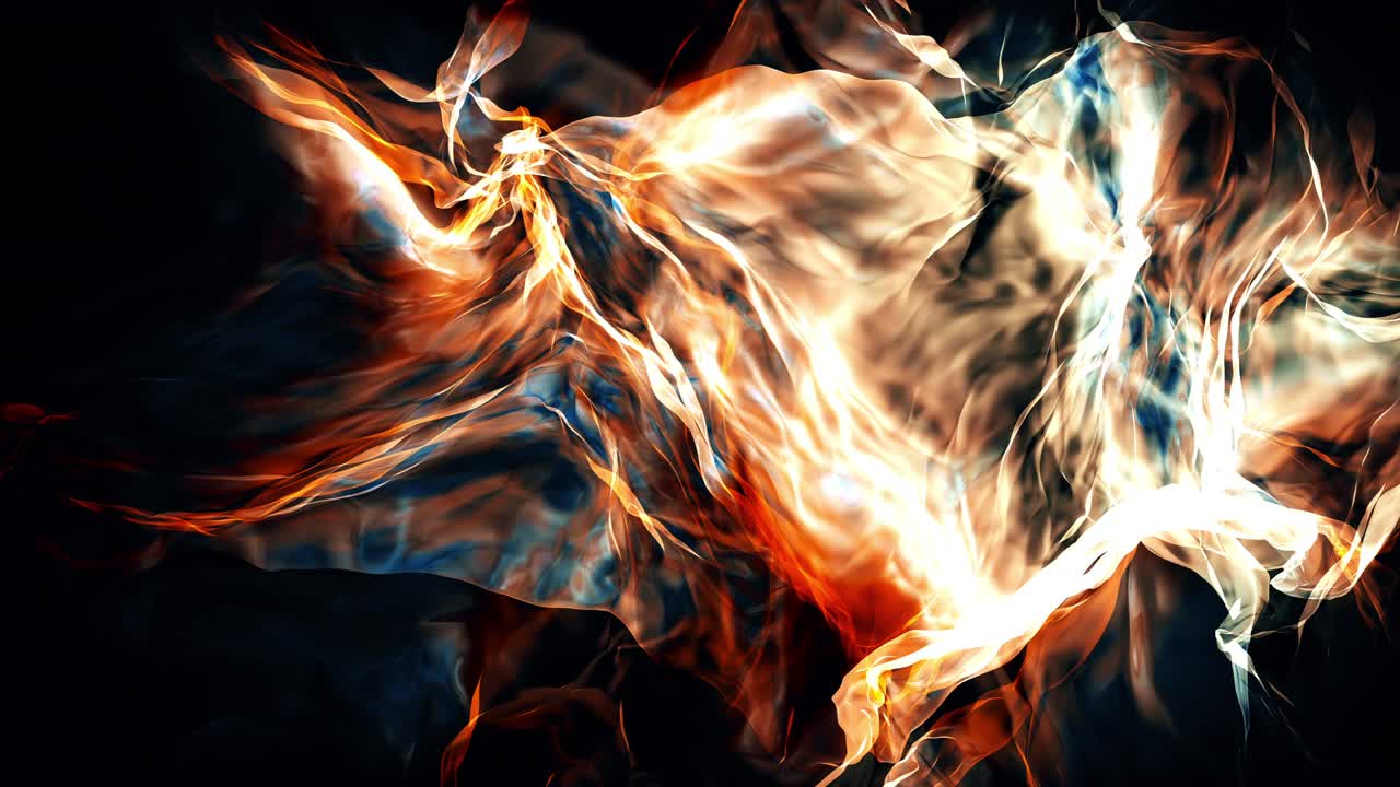 3D additive power background, 4K render of colourful flame abstraction