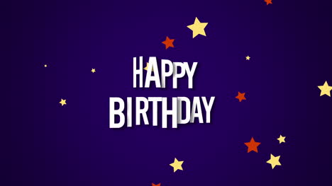 primer plano animado feliz cumpleaños texto sobre fondo de vacaciones 14