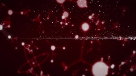 Animation of glowing spots of light moving on black background