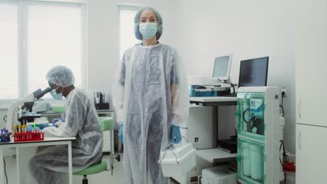 medical professionals in a laboratory setting