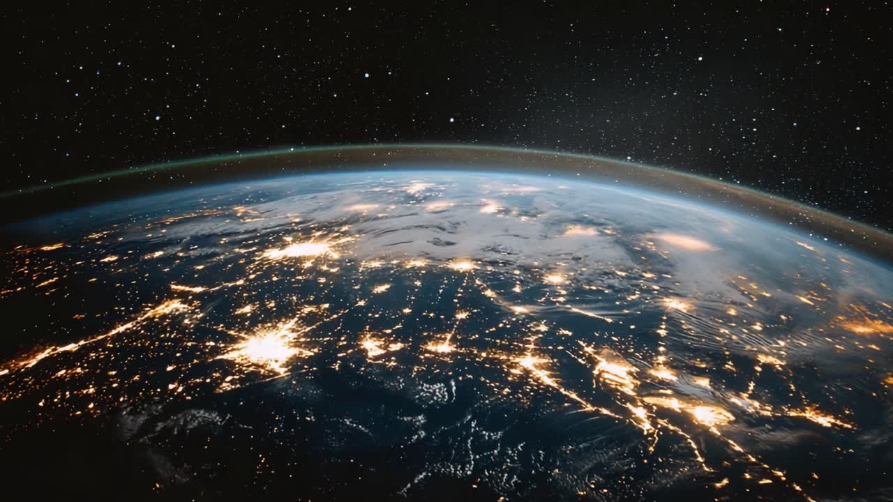 A Stunning View of Earth from Space Capturing Illuminated Cities and ...