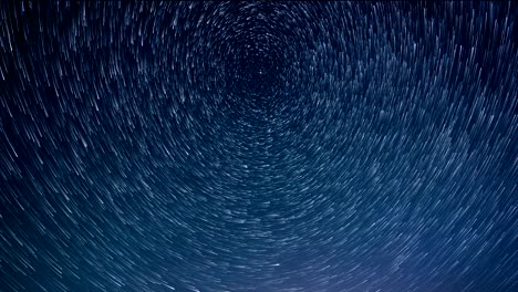 time-lapse. star circles in the night sky