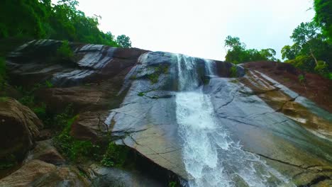 Tropical-Forest-With-Telaga-Tujuh-Waterfall-In-Langkawi,-Kedah,-Malaysia