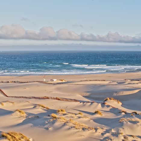 sandy beach in portugal, with cliffs and beautiful coastal scenery coastline landscape