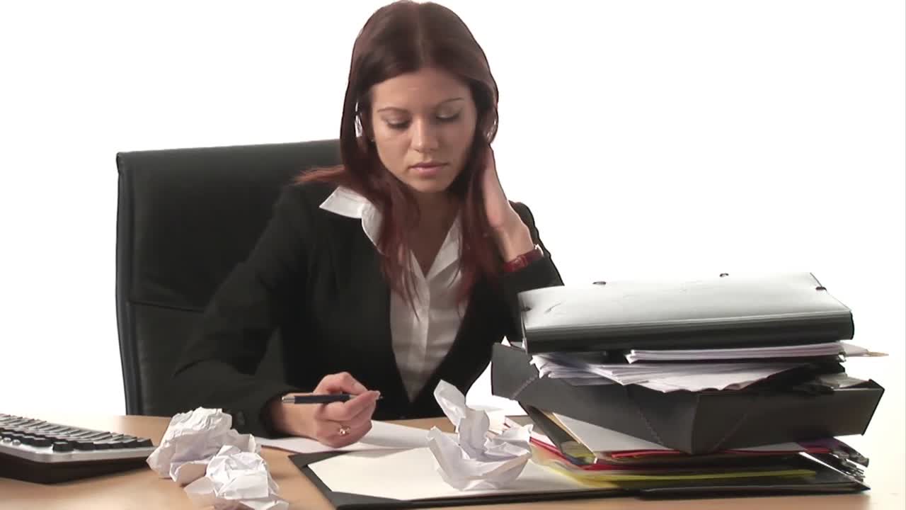Stock Footage of a Frustrated Woman
