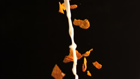 leche con vertido de cereales