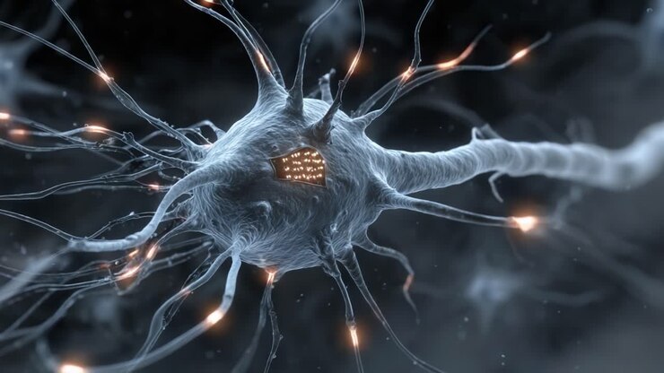 Esplorando la complessa struttura dei neuroni: una visione ravvicinata delle connessioni neuronali e dei segnali elettrici all'interno del sistema nervoso