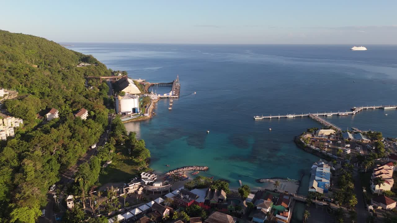Ocho Rios Cruise Ship Dock In The Harbor