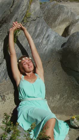 woman relaxing in nature