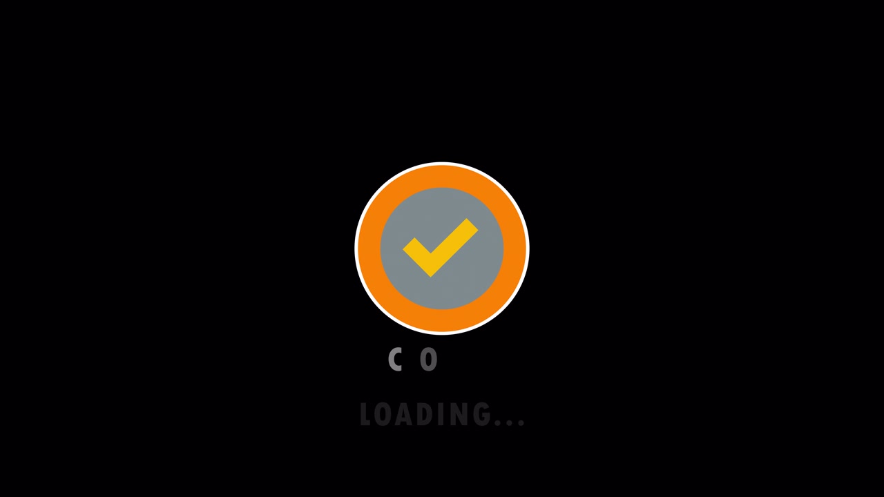 Animated Loading Progress Bar Completes with Checkmark