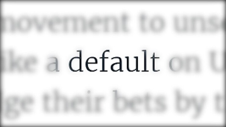 Name of the economic default in the lines of electronic publications