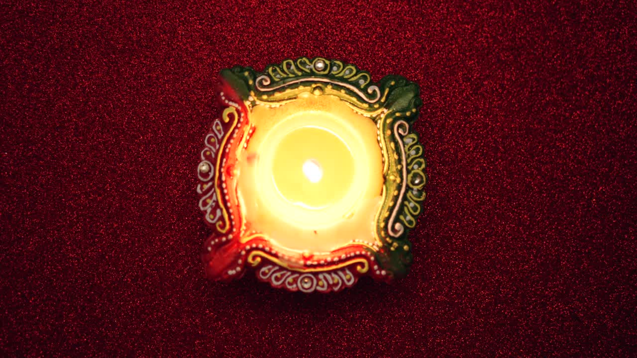 closeup de velas de cera diya para el evento de celebración de la fiesta del festival de diwali