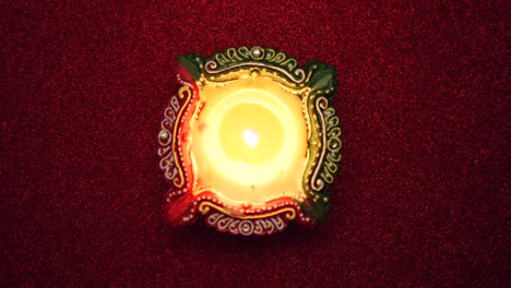 closeup of diya wax candles for diwali festival party celebration event