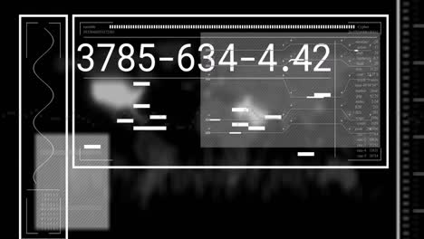 animation of digital data processing over black background