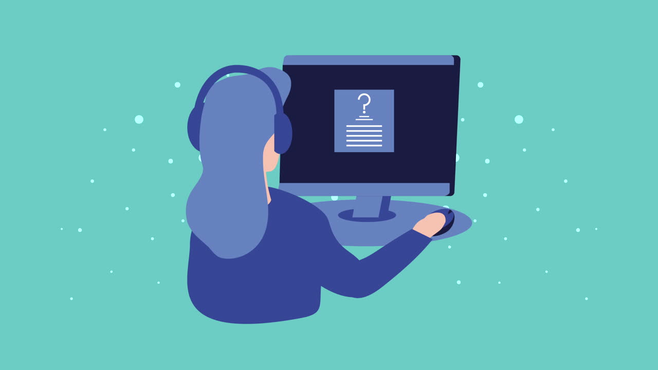 Woman working on computer