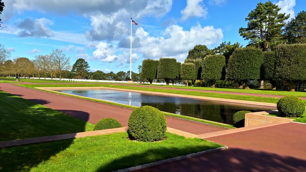 Amerikaanse Begraafplaats en Herdenkingsplaats Normandië, gelegen in Colleville-sur-Mer, Frankrijk