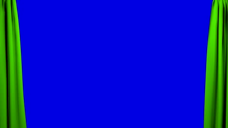 curtains opening and closing stage theater cinema blue screen 4k