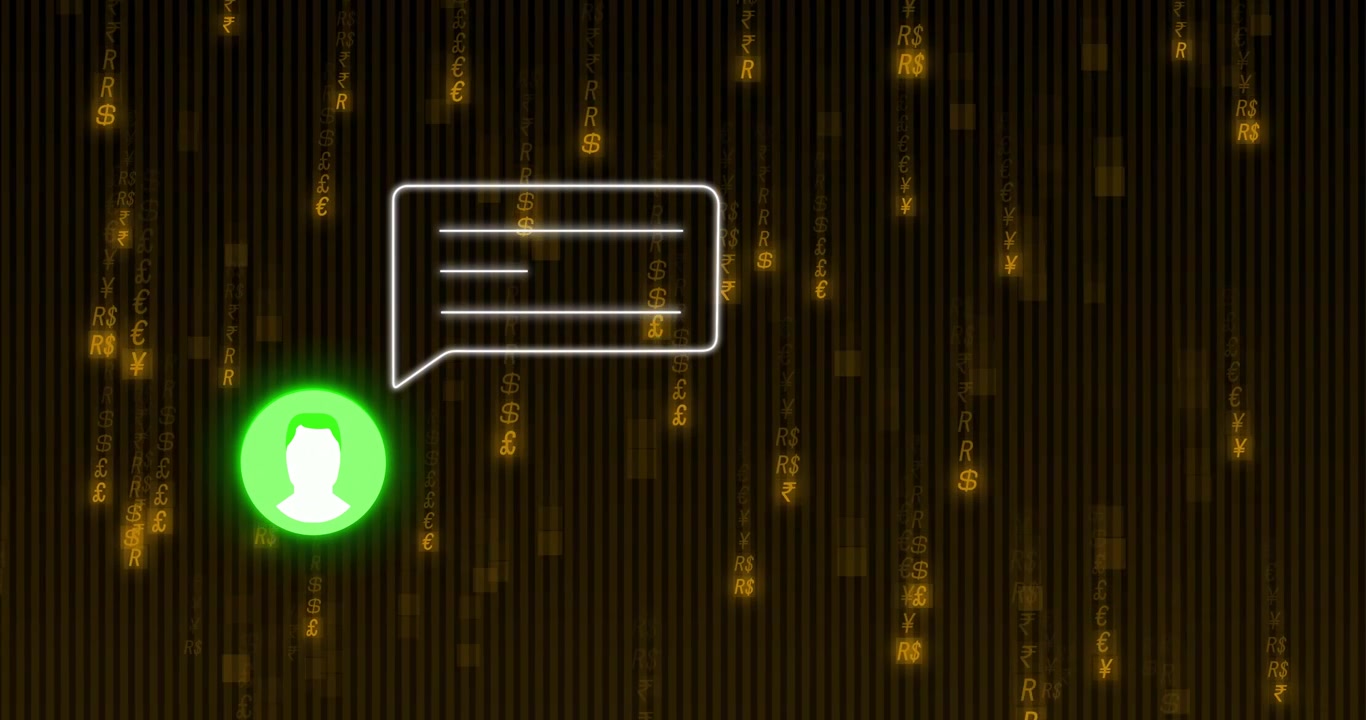 Ping causing chat bubble straightening, floating near green user gold chars falling for finance