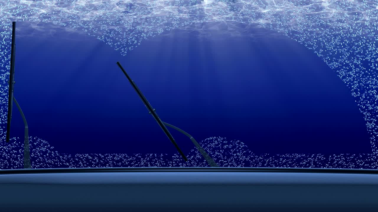 윈드스크린 와이퍼, 수중, 4k, 원활한 루프