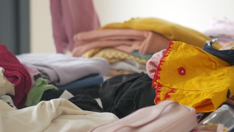 messy pile of clothes