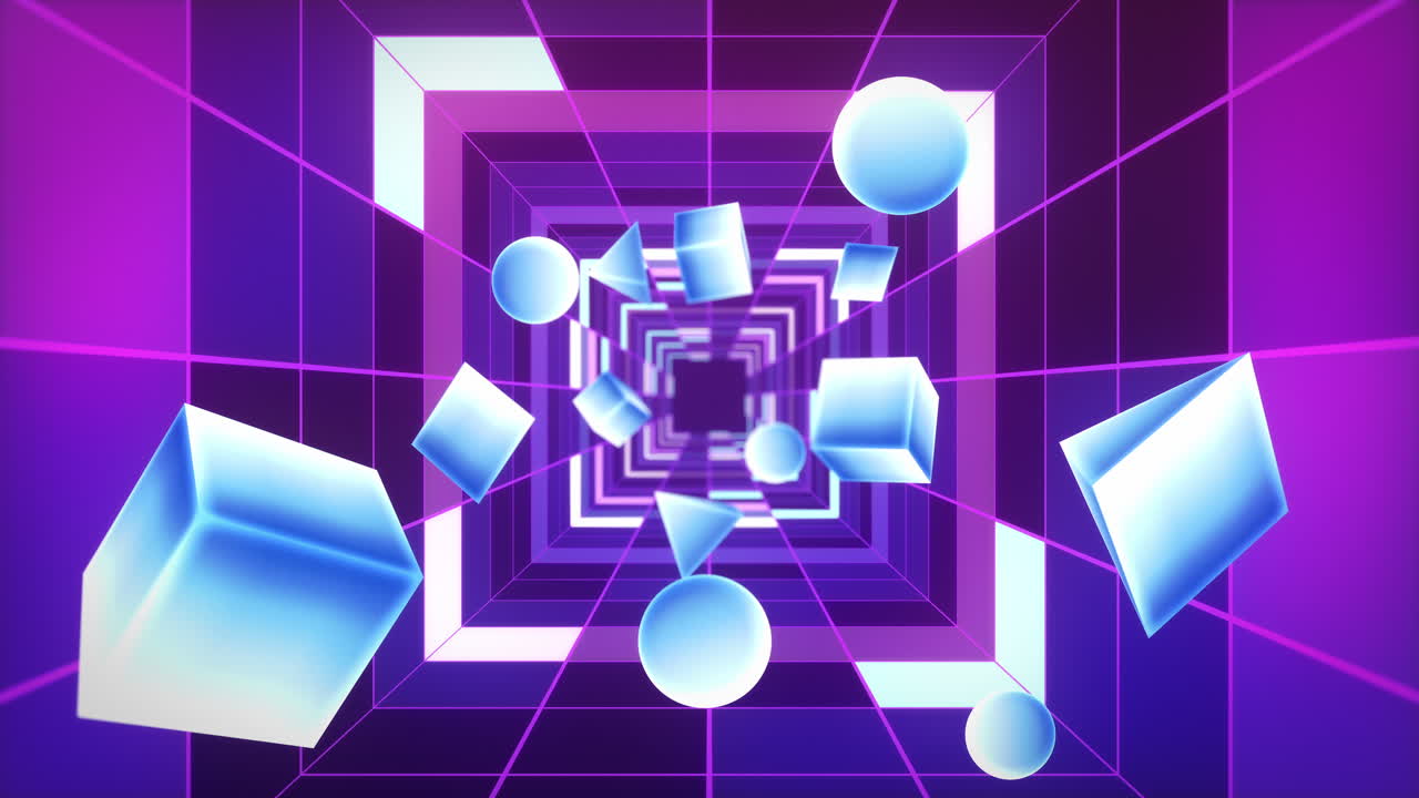 Retro Geometric Tunnel Animation