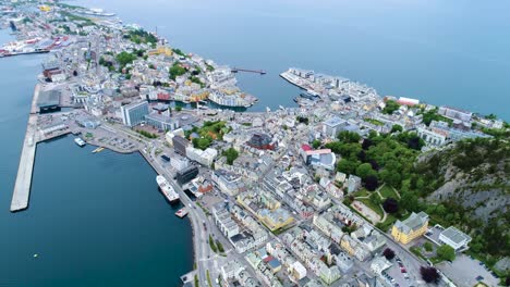 city of alesund norway aerial footage