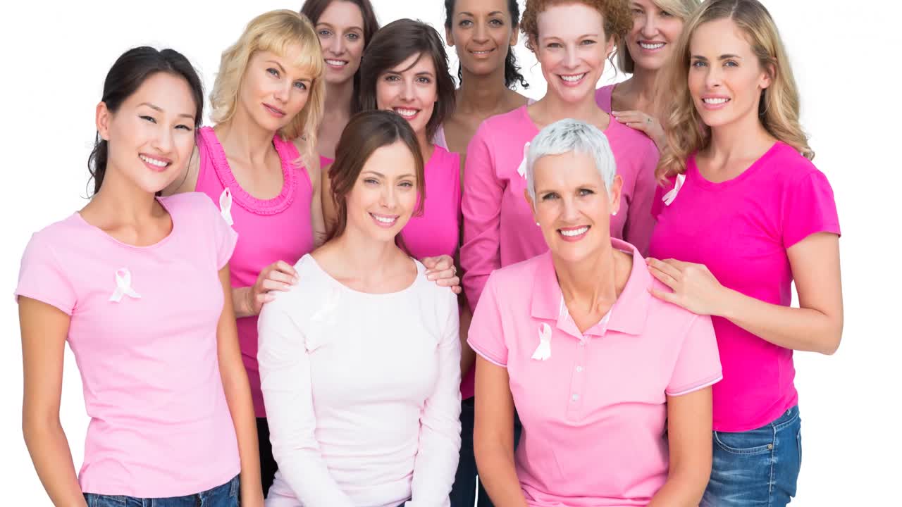 animación de un grupo diverso de un grupo diverso de mujeres sonrientes