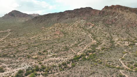 Mountain-Trails-And-Savanna-In-The-Sonoran-Desert-Of-Tucson,-Arizona