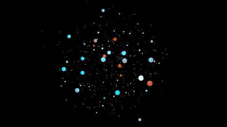 3D Balls Background. Dynamic 3D Circles