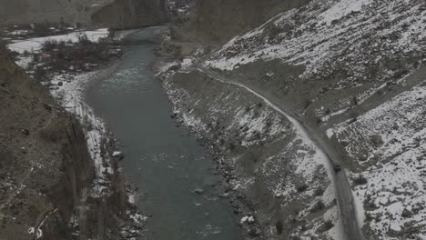 attabad lake in the mountains of karakorum range gojal hunza