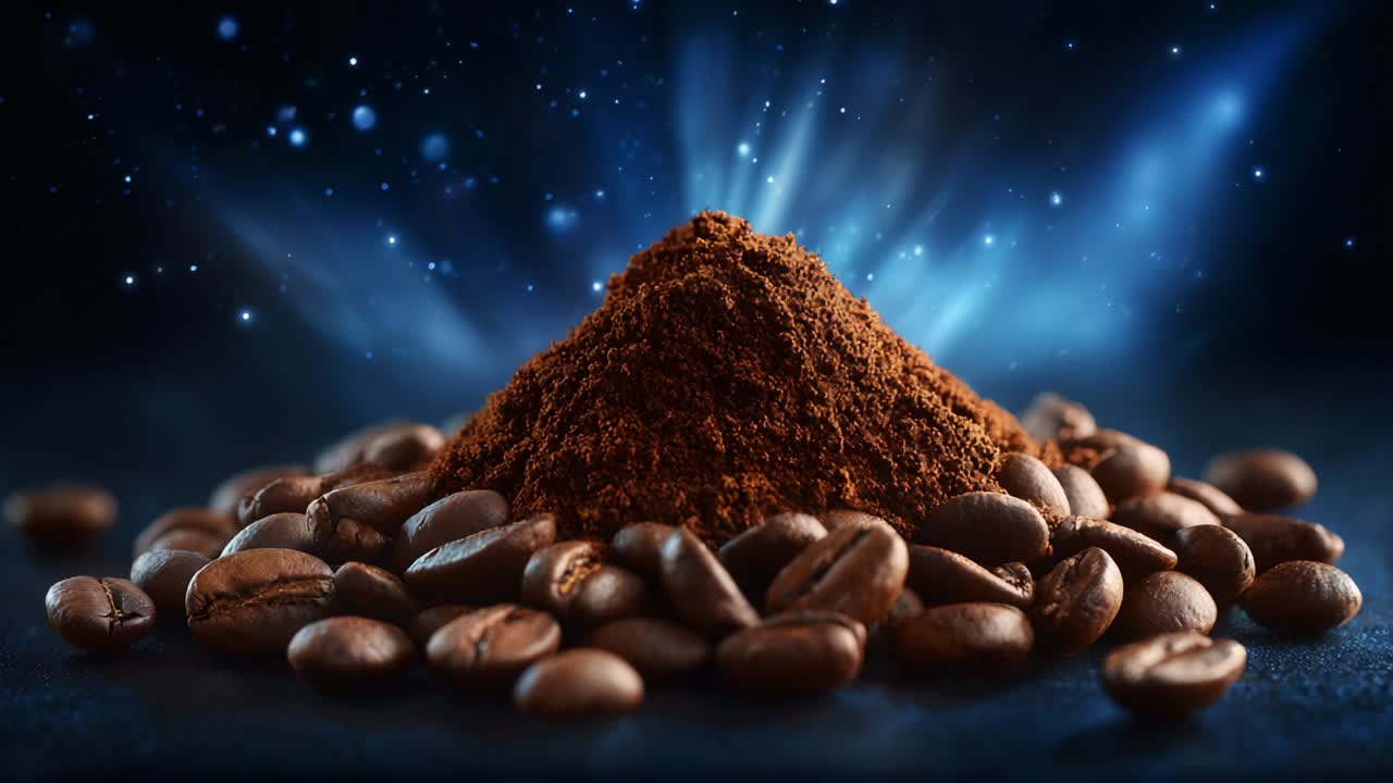 Fagioli di caffè e caffè macinato