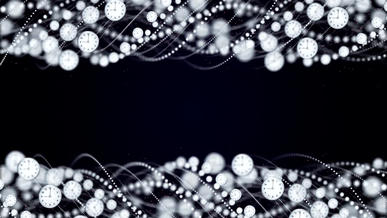 떨어지는 시계 시간 여행 개념, 배경, 루프