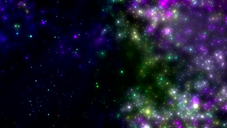 colorful glowing particles background loop
