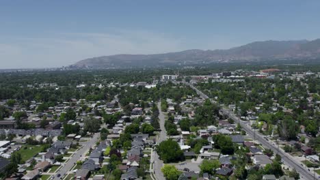 residential real estate in neighborhoods near salt lake city, utah - aerial