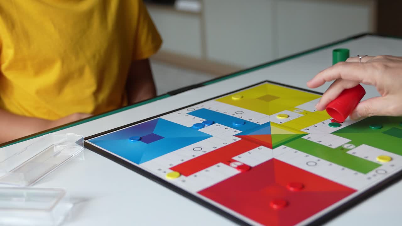 Ludo board game close up